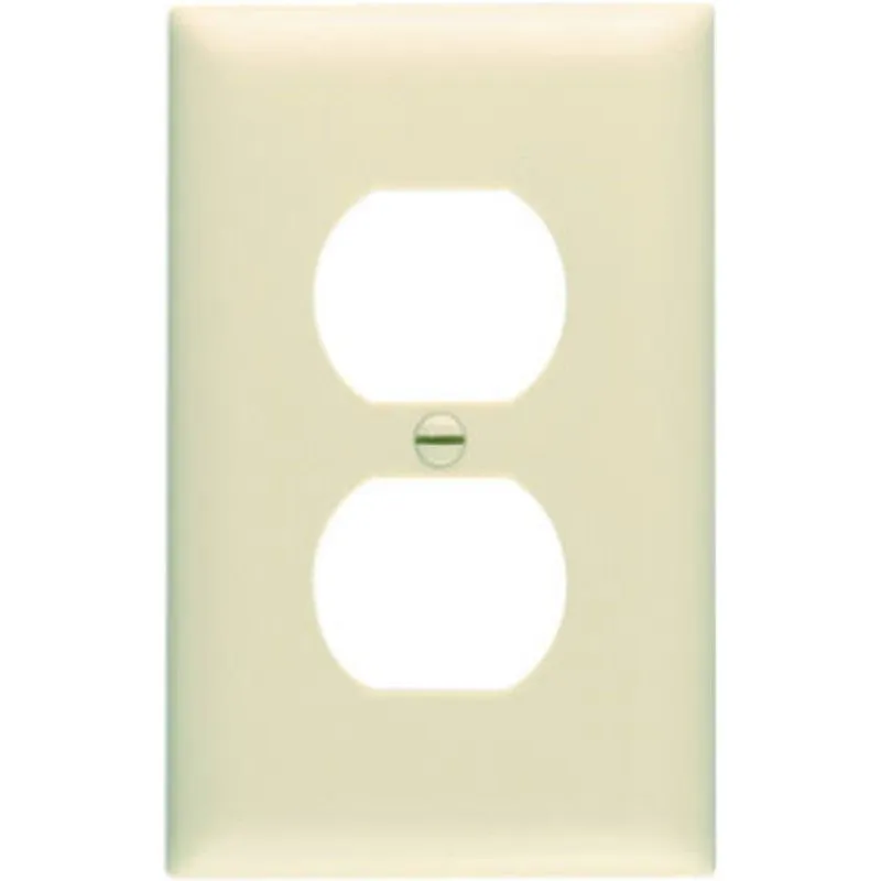 Legrand TP8ICP10 Wallplate, 4.68 in L, 2.93 in W, Midsize, 1 -Gang, Nylon, Ivory
