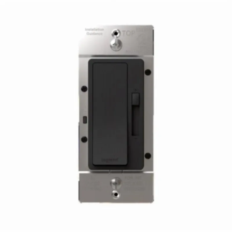 Legrand radiant Series RHL153PBKCC4 3-Way Dimmer, 1.25 A, 120 V, 150 W, CFL, Incandescent, LED Lamp, Black