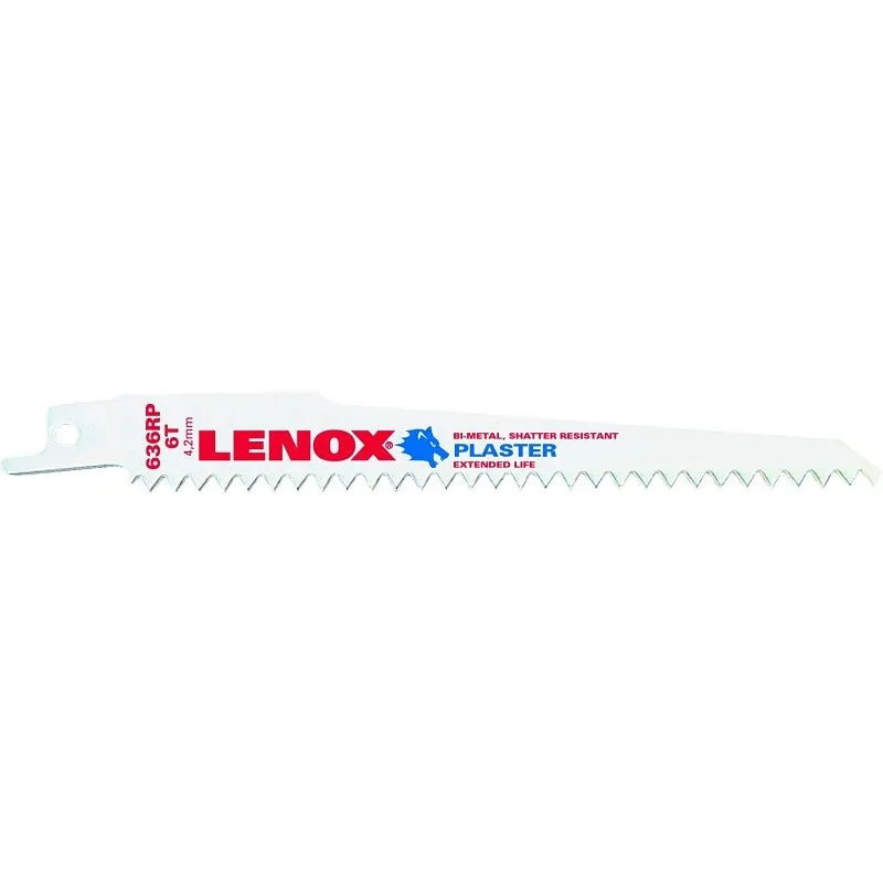 Lenox 20570636RP Series Reciprocating Saw Blade, Applicable Materials: Nail-Embedded Wood, Plasterboard, 3/4 in W