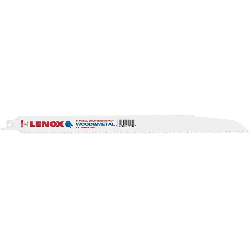 Lenox 22755OSB156R Reciprocating Saw Blade, 3/4 in W, 12 in L, 6 TPI, Bi-Metal Cutting Edge (Pack of 50)