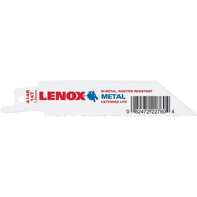 Lenox 22760OSB414R Series Reciprocating Saw Blade, Applicable Materials: Hard Rubber, Non-Ferrous Metal, 3/4 in W (Pack of 50)