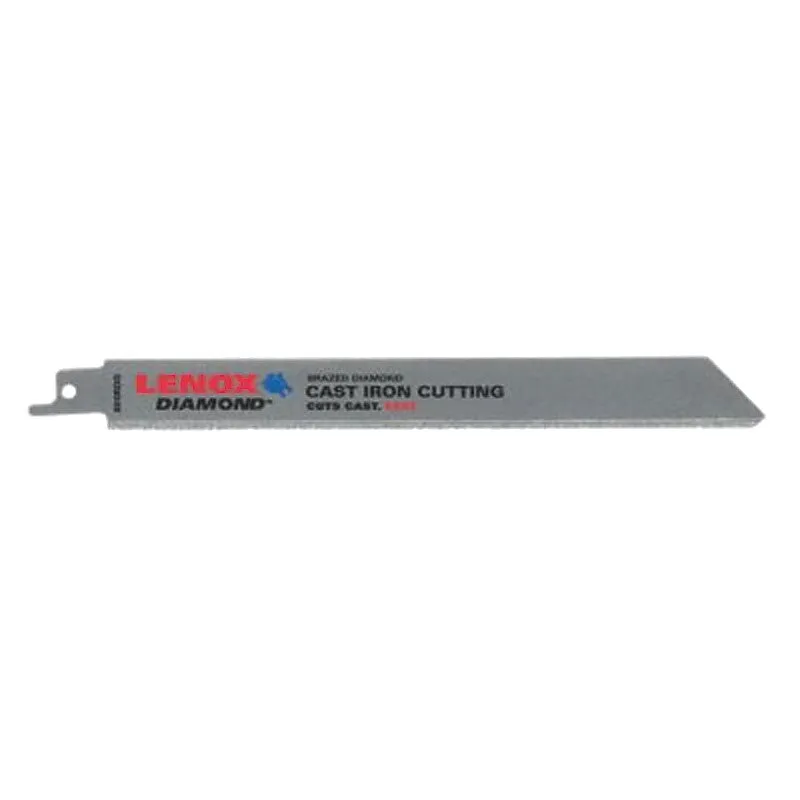 Lenox Diamond 10833800RDG Reciprocating Saw Blade, 3/4 in W, 8 in L, Diamond Cutting Edge