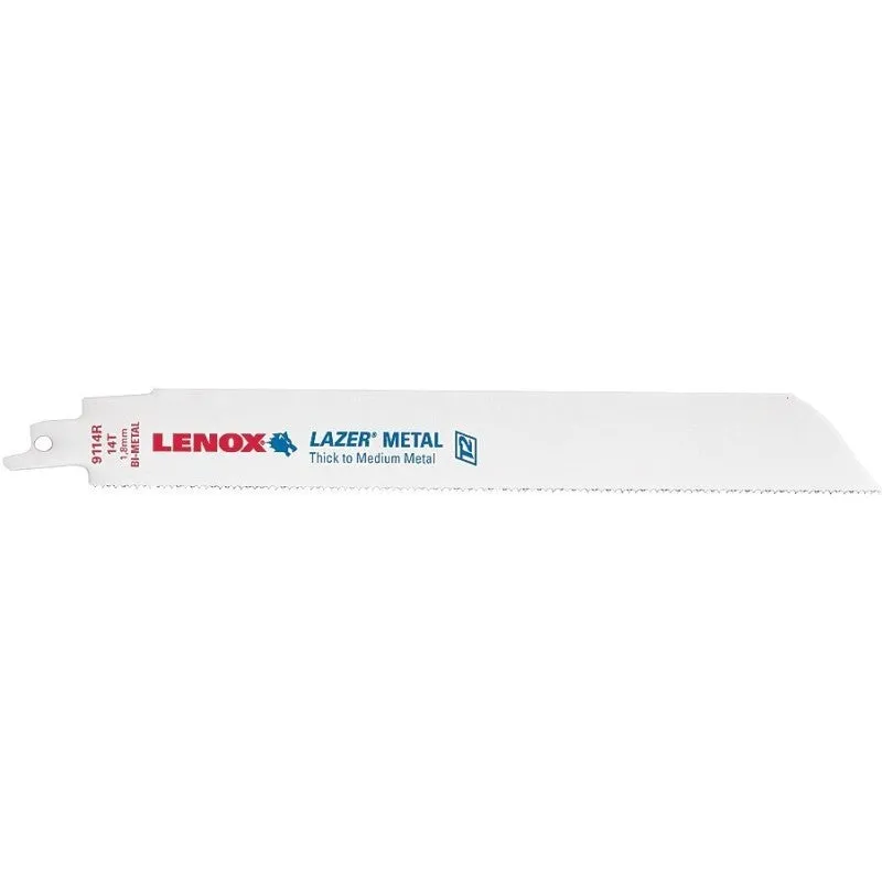 Lenox LAZER 24906T9114R Reciprocating Saw Blade, 1 in W, 9 in L, 14 TPI