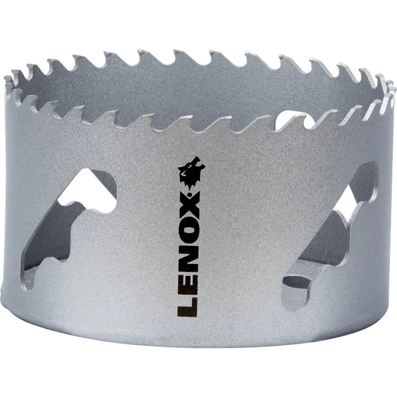 Lenox Speed Slot LXAH3334 Hole Saw, 3-3/4 in Dia, Carbide Cutting Edge, 3-1/2 in Pilot Drill
