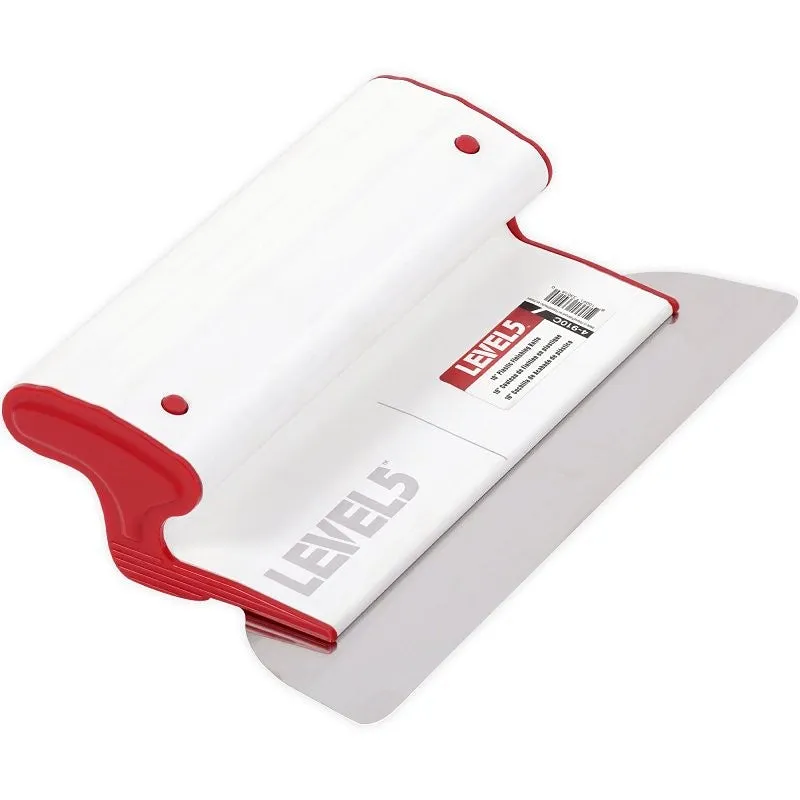 Level5 4-910C Skimming Blade, 10 in W Blade, Stainless Steel Blade, Flexible Blade, Extendable Handle, Composite Handle