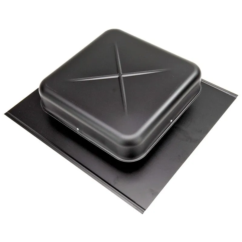 Lomanco LomanCool 550B Static Roof Vent, 15-3/8 in OAW, 50 sq-in Net Free Ventilating Area, Aluminum, Black (Pack of 6)