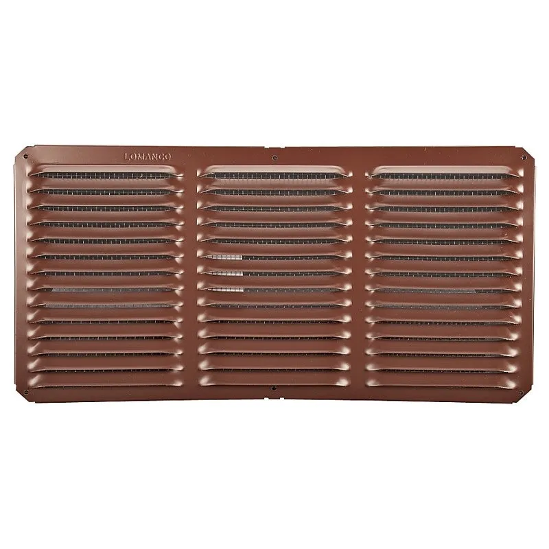 Lomanco LomanCool C816BR Cornice Vent, 8 in L, 16 in W, 65 sq-ft Net Free Ventilating Area, Aluminum, Brown (Pack of 12)