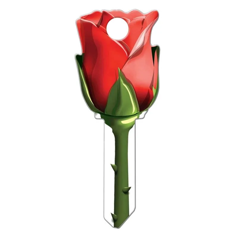 Lucky Line Key Shapes Series B107K Key Blank, Rose, Brass, Enamel-Coated, For: Kwikset Locks (Pack of 5)