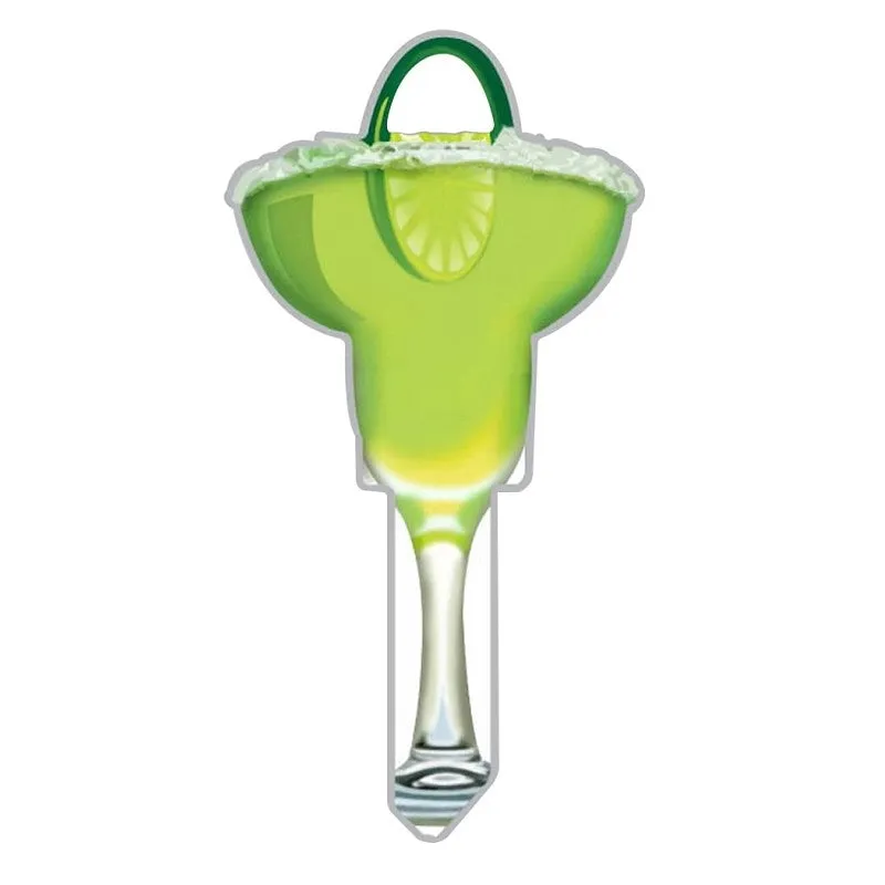 Lucky Line Key Shapes Series B109S Key Blank, Margarita, Brass, Enamel-Coated, For: Schlage Locks (Pack of 5)