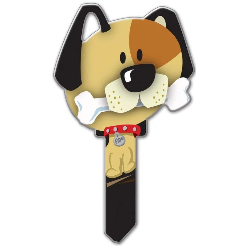 Lucky Line Key Shapes Series B114K Key Blank, Dog, Brass, Enamel-Coated, For: Kwikset Locks (Pack of 5)