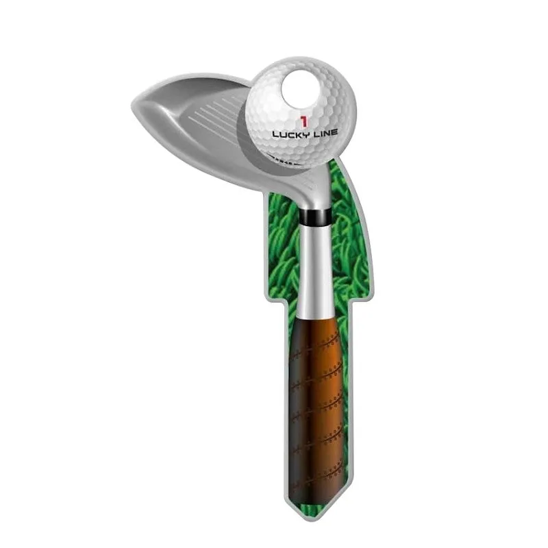 Lucky Line Key Shapes Series B119K Key Blank, Golf, Brass, Enamel-Coated, For: Kwikset Locks (Pack of 5)