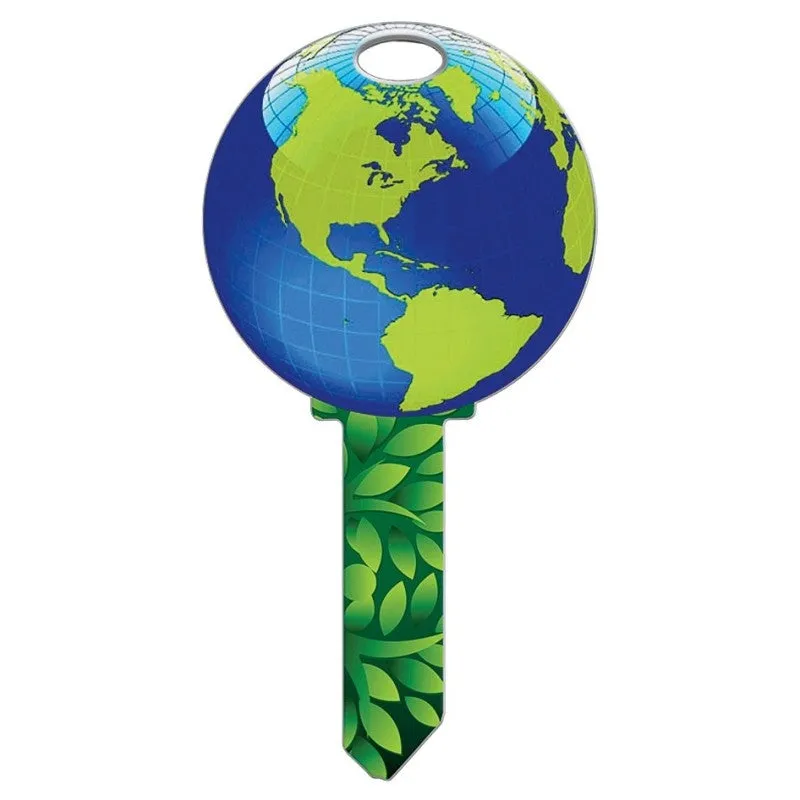 Lucky Line Key Shapes Series B127K Key Blank, Earth, Brass, Enamel-Coated, For: Kwikset Locks (Pack of 5)