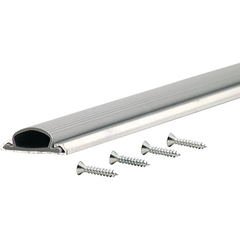 M-D 05512 Door Bottom, 36 in L, 1-1/4 in W, 7/16 in H, Aluminum