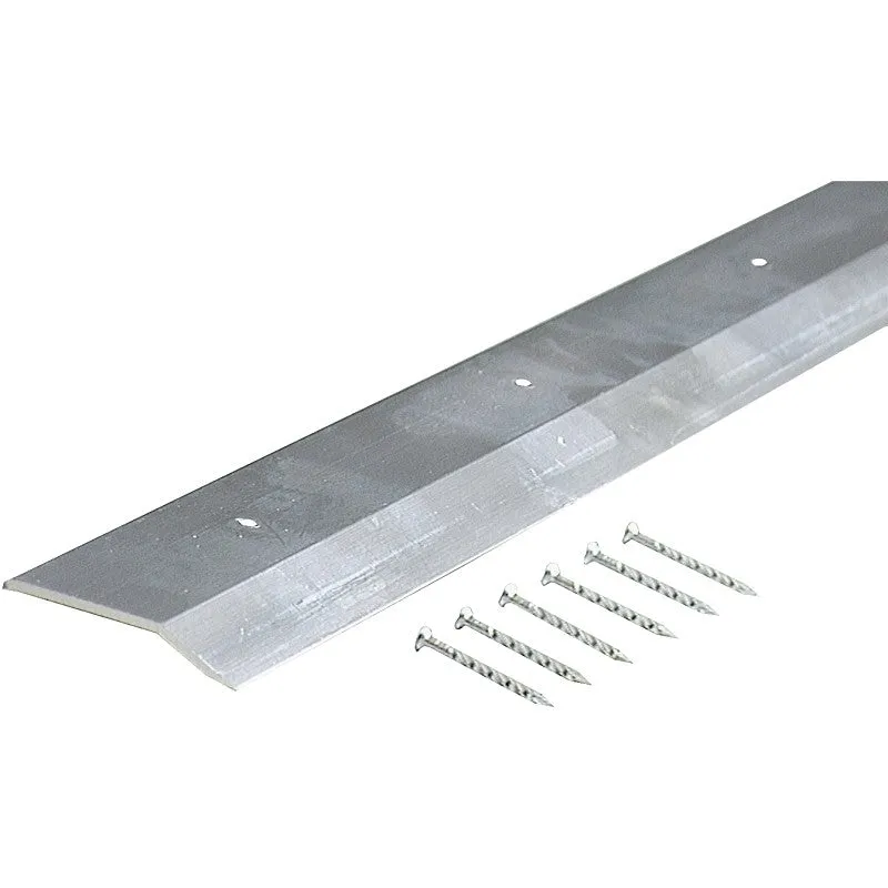 M-D 66084 Carpet Trim, 36 in L, 1.98 in W, Smooth Surface, Aluminum, Polished
