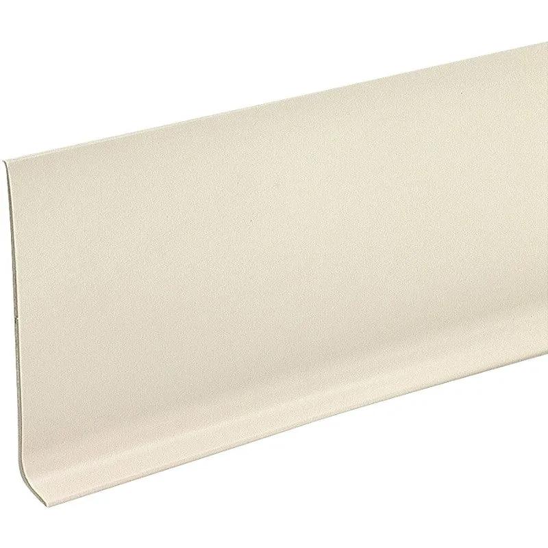 M-D 75275 Series Wall Base, 0.13 in Thick, Almond, 4 ft L, 4 in W, Vinyl (Pack of 18)