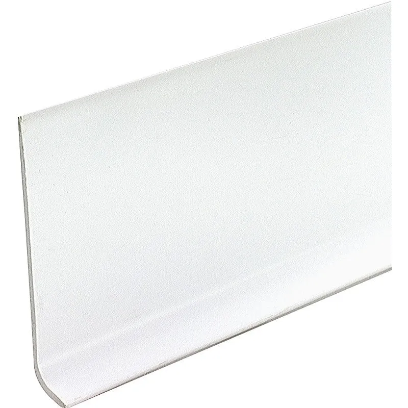 M-D 75317 Series Wall Base, 0.13 in Thick, White, 4 ft L, 4 in W, Vinyl (Pack of 18)