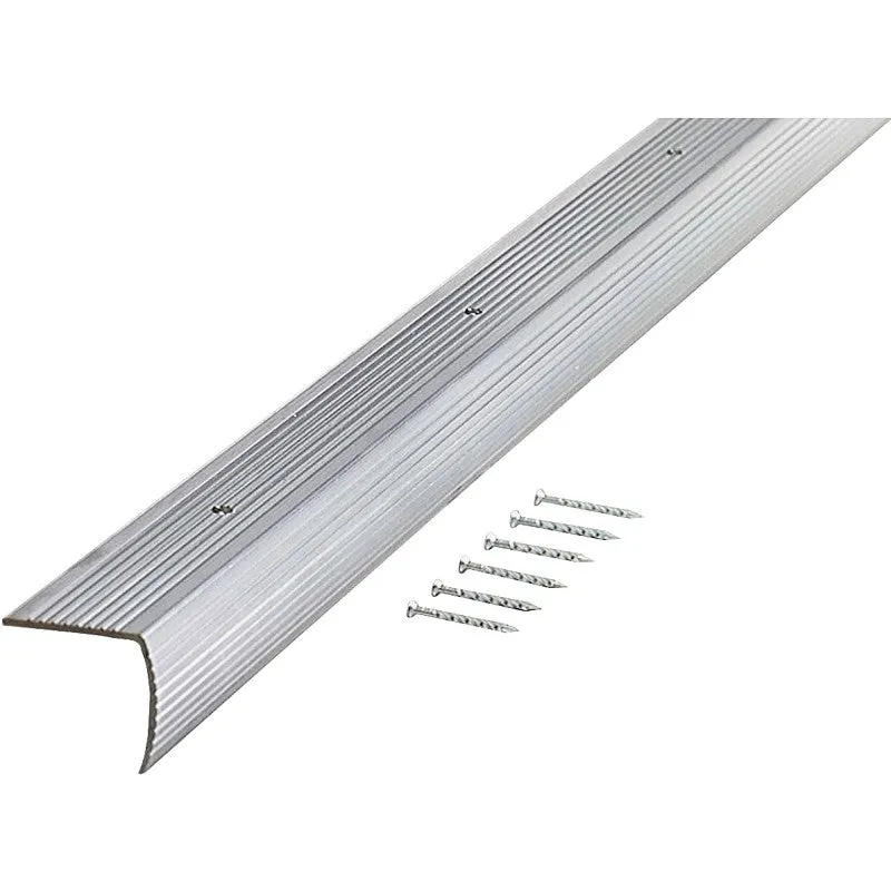 M-D 78022 Stair Edging, 36 in L, 1-1/8 in W, Aluminum