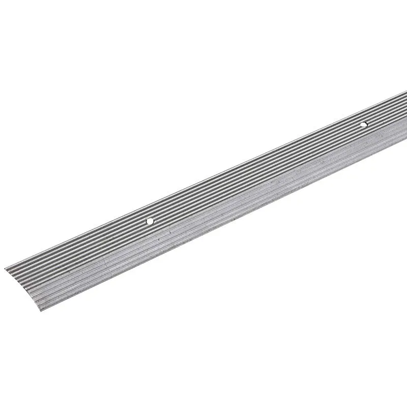 M-D 78212 Carpet Trim, 36 in L, 2 in W, Fluted Surface, Aluminum, Silver