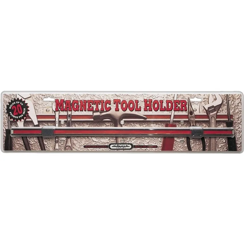 Magnet Source 07662 Magnetic Tool Holder, 20 lb Pull Force, 24 in L, 3/4 in W, 1-1/8 in H, Steel
