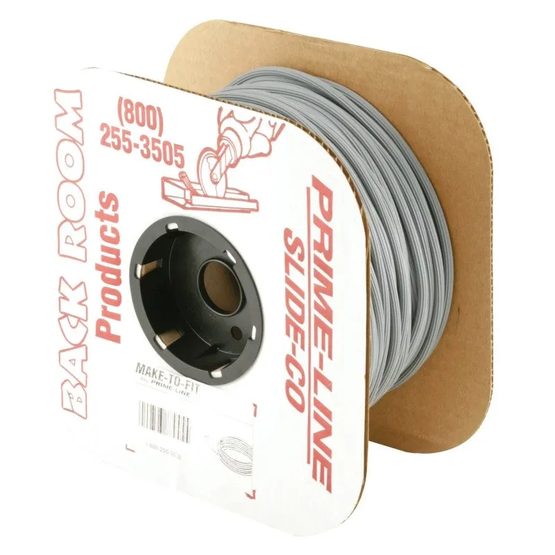 Make-2-Fit P 7947 Screen Retainer Spline, 0.185 in D, 500 ft L, Vinyl, Gray, Round