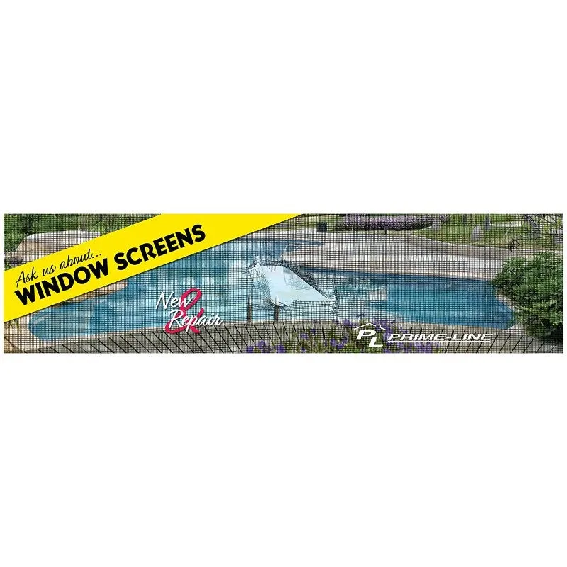 Make-2-Fit P 8080 Screen Repair Banner, Vinyl, Black/Yellow