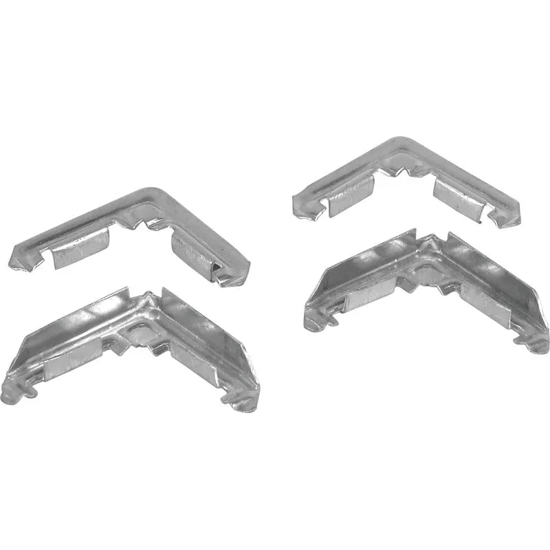 Make-2-Fit PL 14282 Miter Cut Screen Frame Corner, Aluminum, Mill, For: PL14059, PL14062, PL14061 Frame