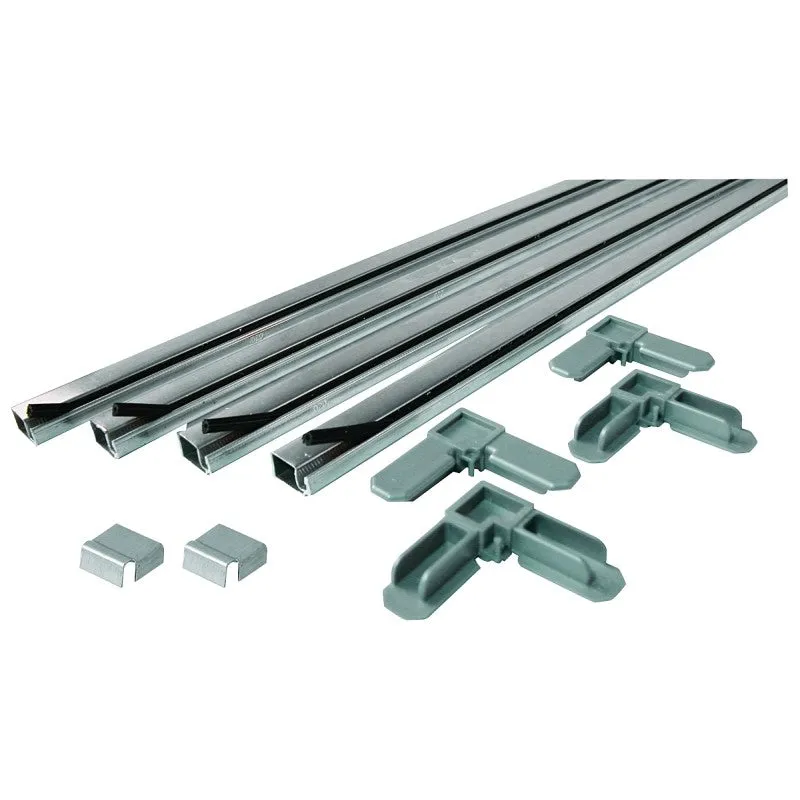 Make-2-Fit PL 7804 Screen Frame Kit, 4 ft L x 3/4 in W Dimensions, Aluminum, Mill, 10-Piece