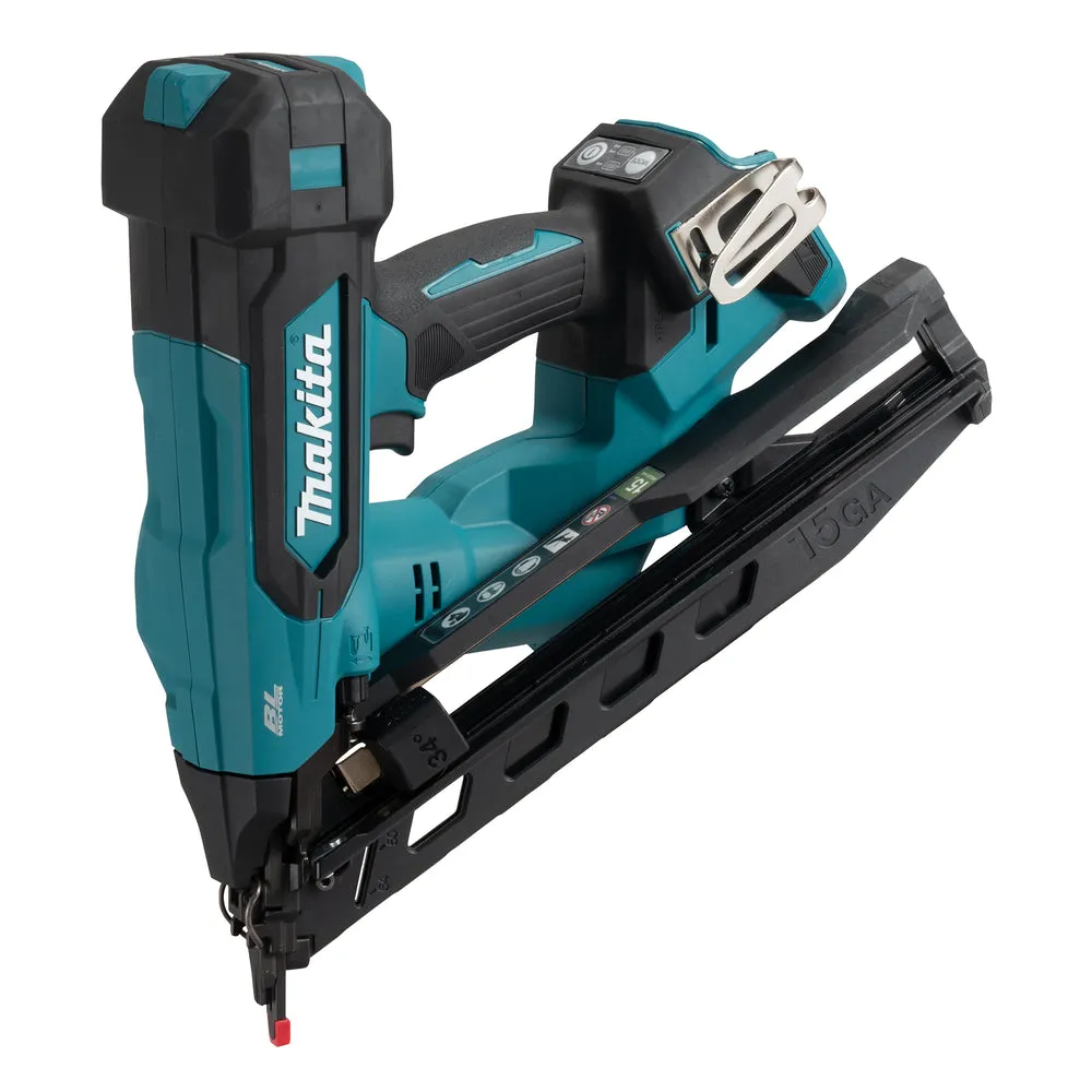 Makita DBN620Z 18V LXT Brushless 2-1/2″ 15 ga Finish Nailer, 34°, Tool Only