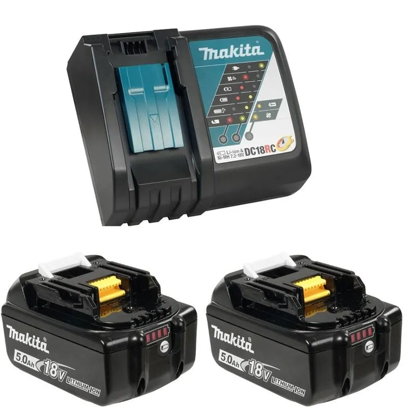 Makita T-03844 18v (2) – 5ah Battery and Rapid Charger Starter Kit