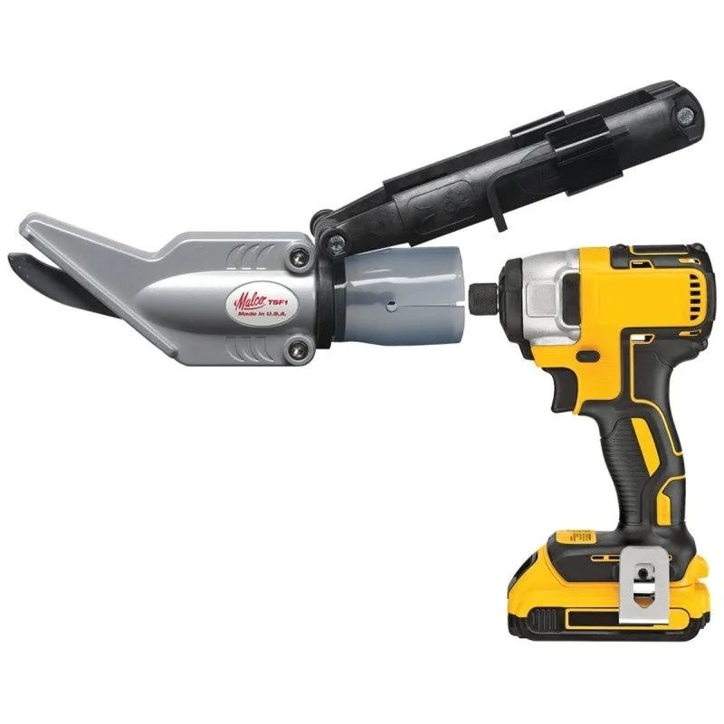 Malco TSF1 Siding Shear Attachment, Steel, For: 14.4 V or Larger Cordless or Standard A/C Power Drills