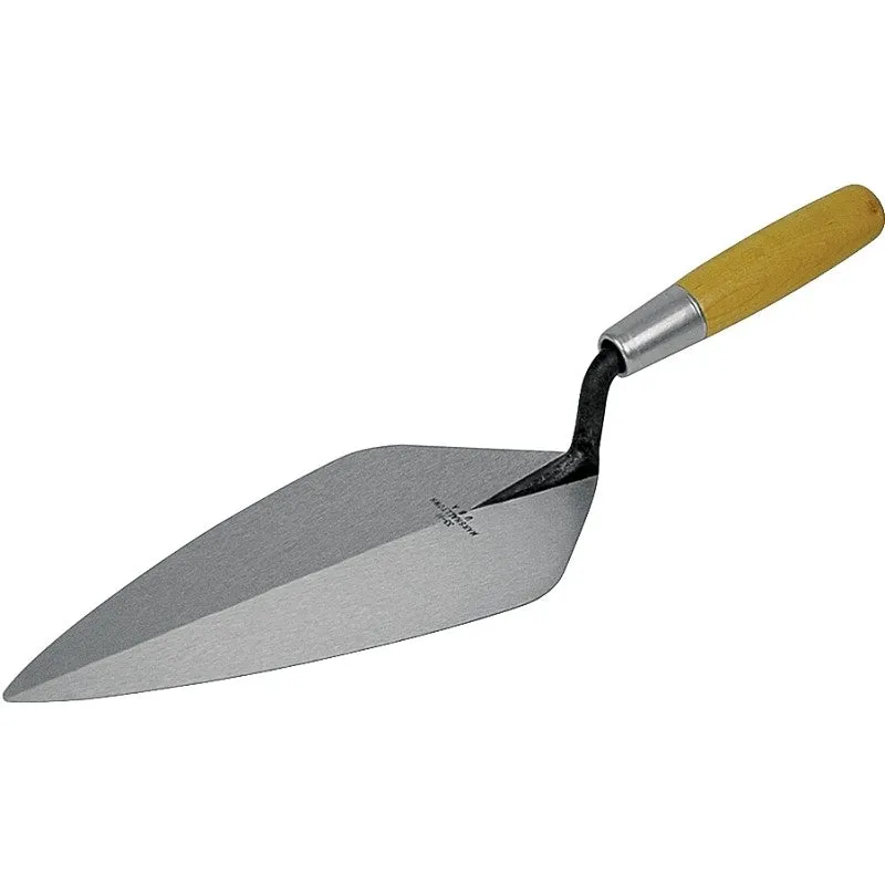 Marshalltown 33 13 Brick Trowel, 13 in L Blade, 5-3/8 in W Blade, Steel Blade, Wood Handle