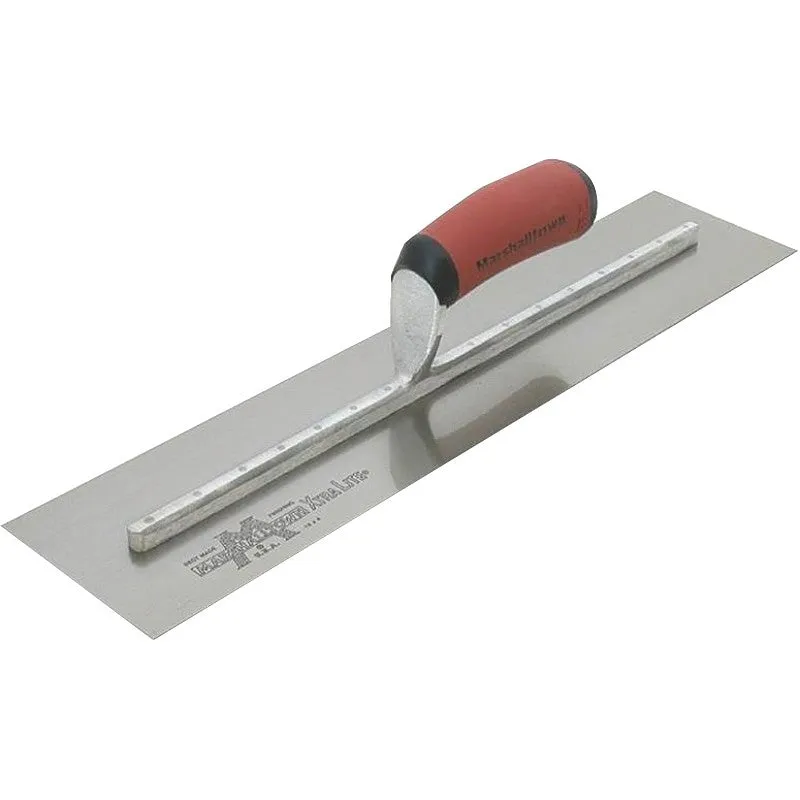 Marshalltown MXS57D Finishing Trowel, 3 in W Blade, 14 in L Blade, Spring Steel Blade, Square End, Curved Handle