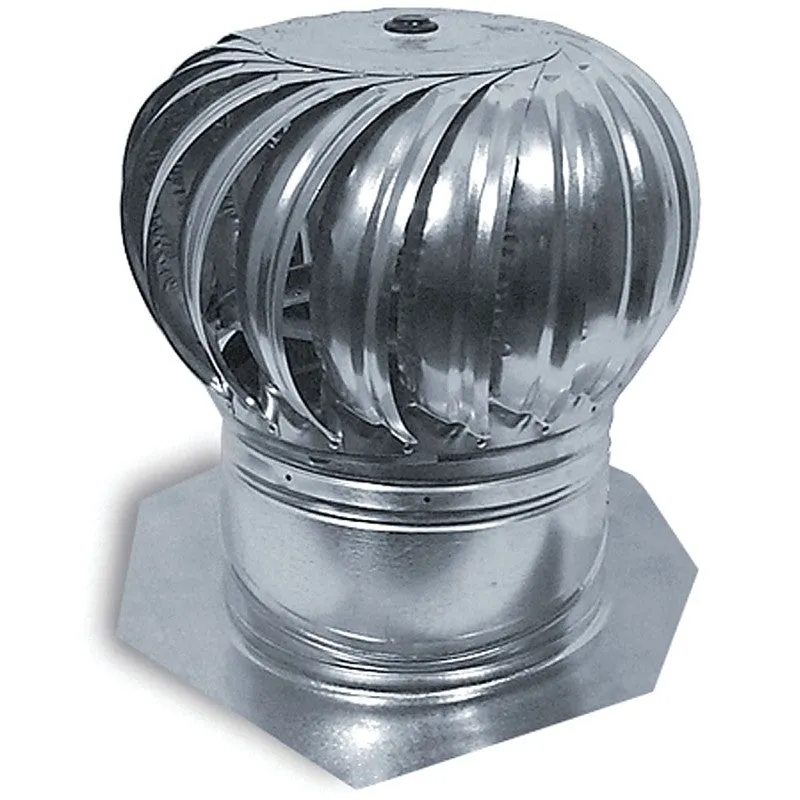 Master Flow AIC14 Rotary Turbine Ventilator, 14 in Dia Throat, Aluminum, Mill