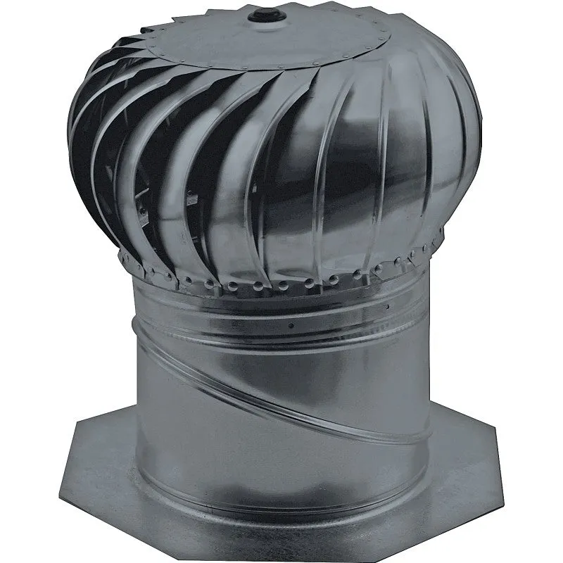 Master Flow AIC14BL Rotary Turbine Ventilator, 14 in Dia Throat, Aluminum, Black