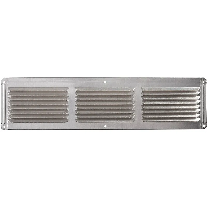 Master Flow EAC16X4 Undereave Vent, 4 in L, 16 in W, 26 sq-ft Net Free Ventilating Area, Aluminum, Mill (Pack of 36)