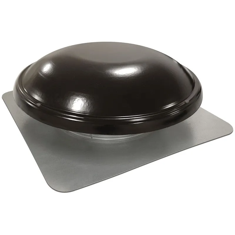 Master Flow ERV4BL Power Attic Vent with Thermostat, 480 sq-in Net Free Ventilating Area, 1000 cfm Air, Steel, Black