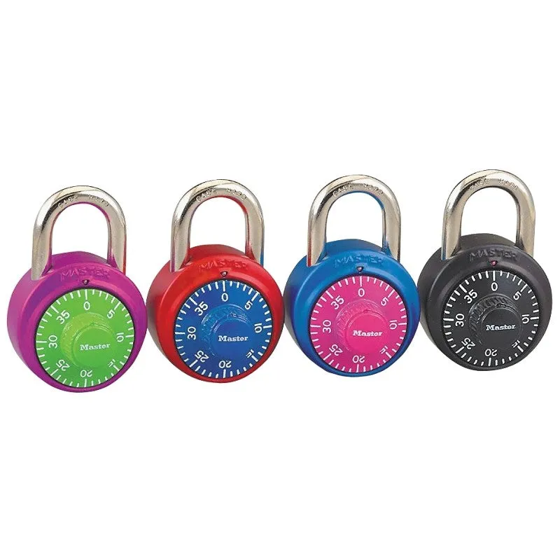 Master Lock 1530DCM Padlock, 9/32 in Dia Shackle, 3/4 in H Shackle, Steel Shackle, Steel Body, Anodized Aluminum (Pack of 4)