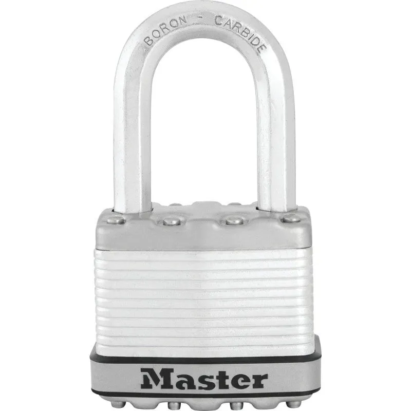 Master Lock M5XKADLF Padlock, Alike Key, 3/8 in Dia Shackle, 1-1/2 in H Shackle, Boron Carbide Shackle, Steel Body, Zinc