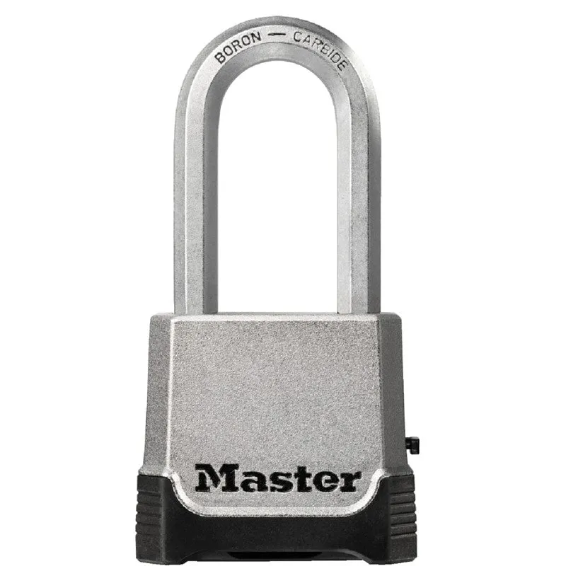 Master Lock Magnum Series M176XDLH Padlock, 3/8 in Dia Shackle, 2 in H Shackle, Boron Carbide Steel Shackle, Zinc Body