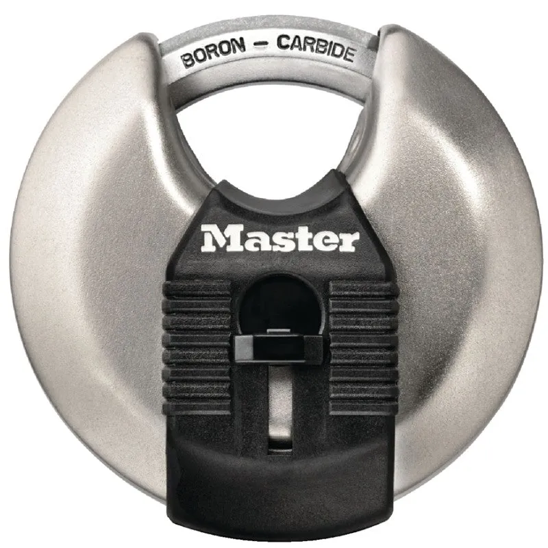 Master Lock Magnum Series M40XKAD Padlock, Keyed Alike Key, Shrouded Shackle, 3/8 in Dia Shackle, Stainless Steel Body