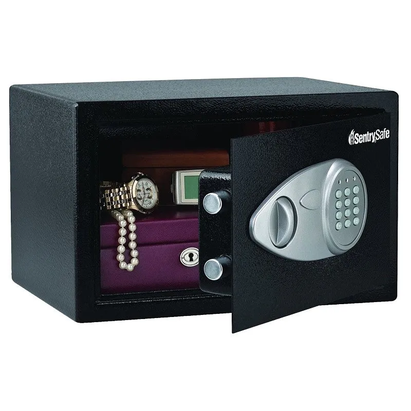 Master Lock X055ML Digital Safe, 0.5 cu-ft Capacity, 8.7 in H x 13.8 in W x 10.6 in D Exterior, Steel, Black/Gray