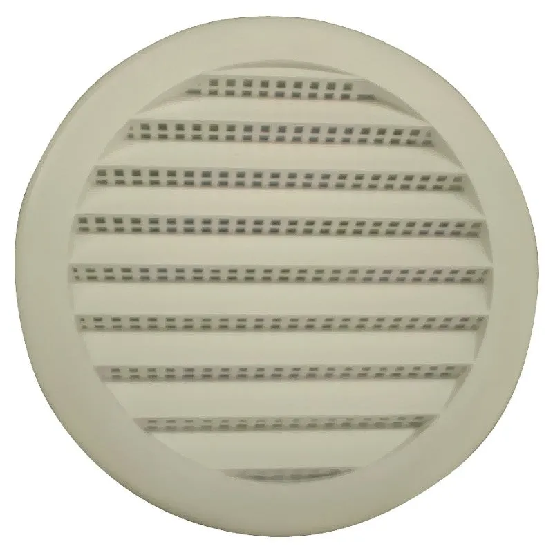 Maurice Franklin PLW-100 Series PLW100 4 Screen Louver, 4.813 in W, Polypropylene, White