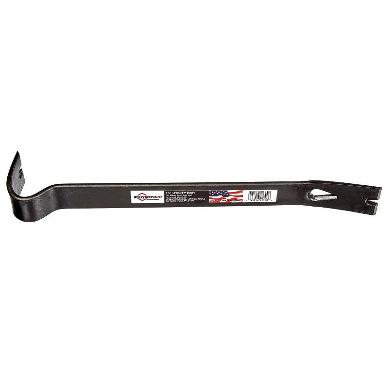 Mayhew 41300 Double Utility Bar Nail Puller, 14 in L, Steel, Black, 8 in W