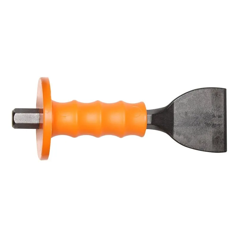 Mayhew 94505 Handguarded Electrician’s Chisel, 2-3/4 in Tip, 9 in OAL, High-Carbon Molybdenum Steel Blade