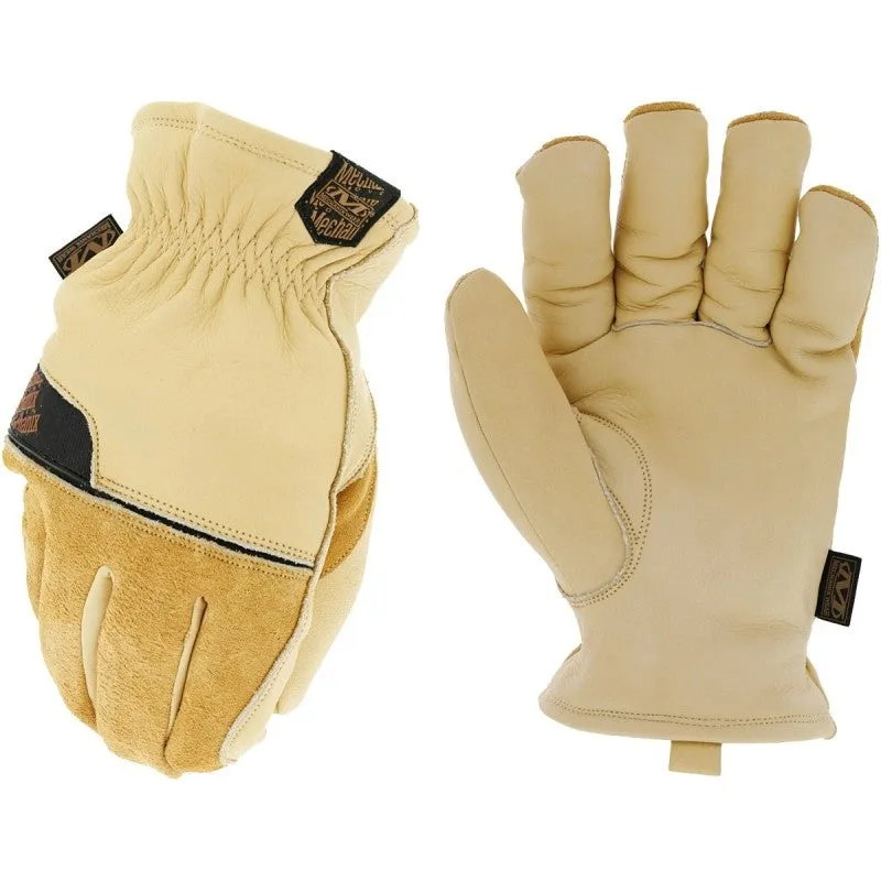 Mechanix Wear Durahide Series CWKLD-75-009 Winter Gloves, Men’s, M, 12-1/8 in L, Keystone Thumb, Elastic Cuff, Brown