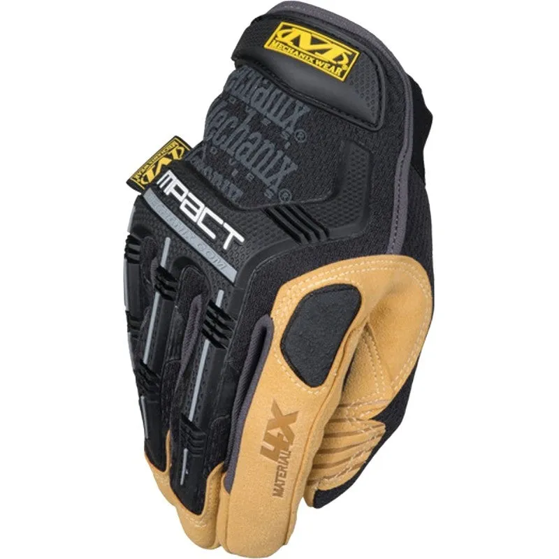 Mechanix Wear Material4X M-Pact Series MP4X-75-011 Work Gloves, Men’s, XL, 11 in L, Hook-and-Loop Cuff, Black/Brown