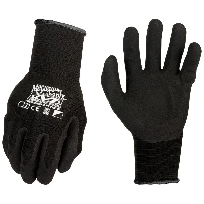 Mechanix Wear SpeedKnit Series S1DE-05-540 Work Gloves, Men’s, L, XL, Nitrile Coating, Black