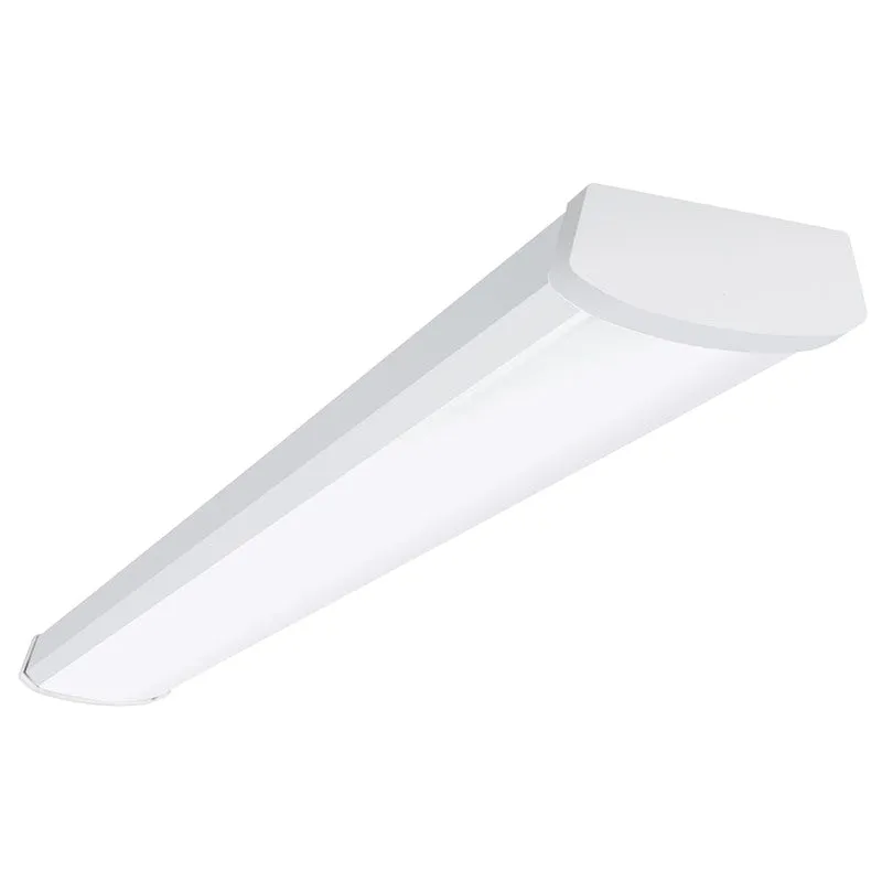 Metalux 4NW35C3R Wraparound Light Fixture, 120 V, LED Lamp, 3500 Lumens, 4000 K Color Temp, Steel Fixture