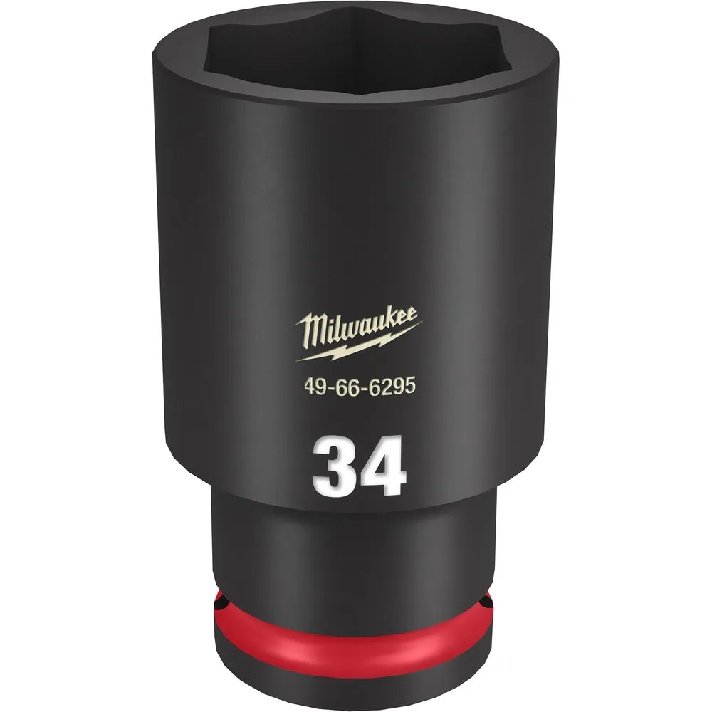 Milwaukee 1/2″ Drive 34MM Deep 6 Point Socket SHOCKWAVE Impact Duty™ 49-66-6295