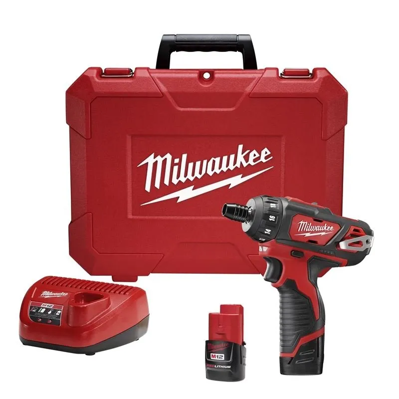 Milwaukee 2406-22 M12 1/4 Hex 2-Speed Screwdriver Kit